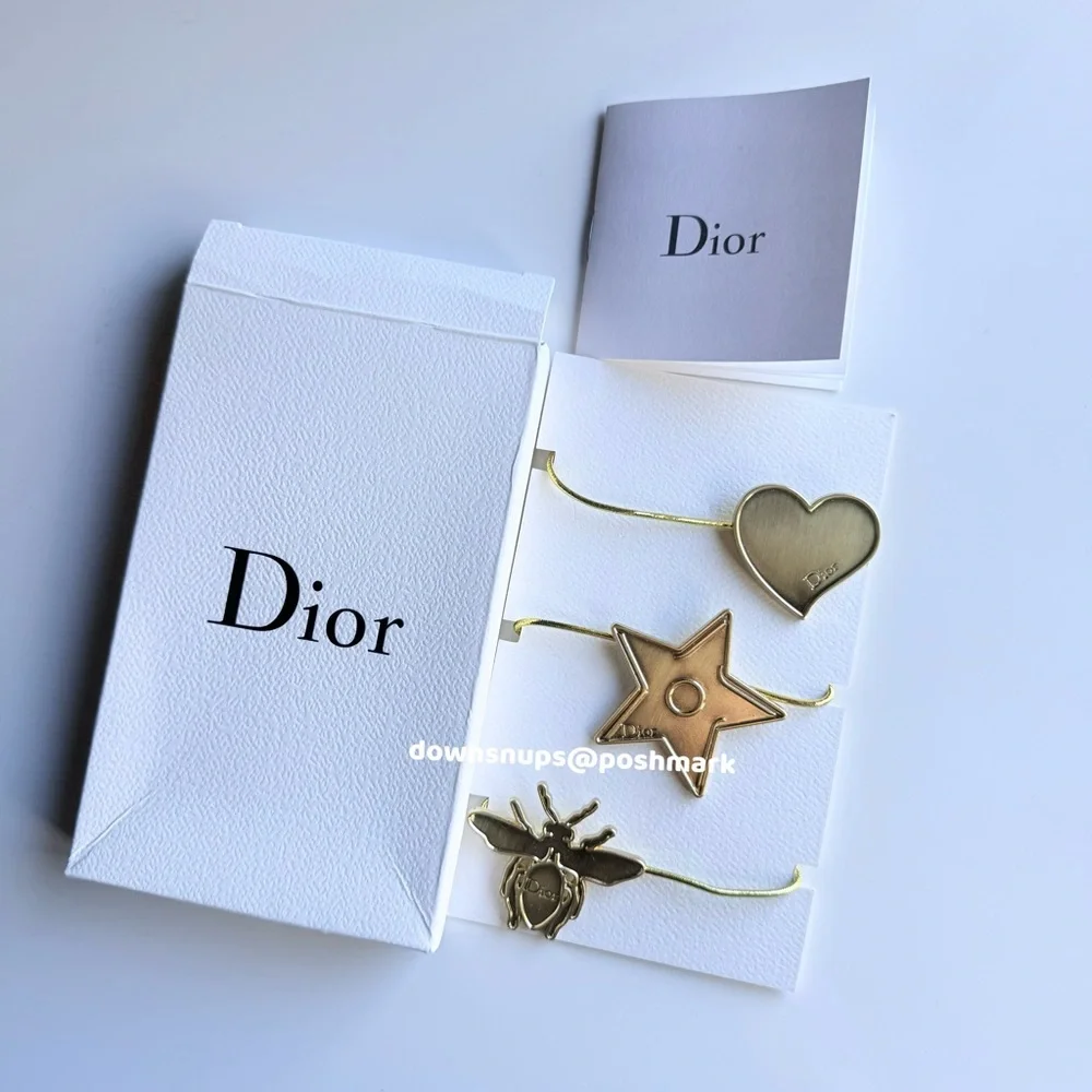Dior Signature Symbol the star the bee and the heart Hair Tie Bracelet Trio set